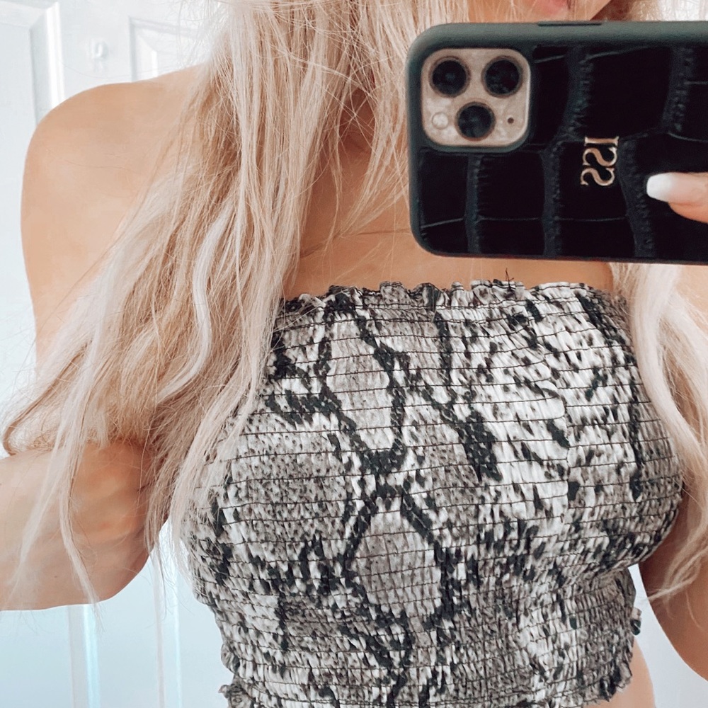 Snakeskin Tube Top